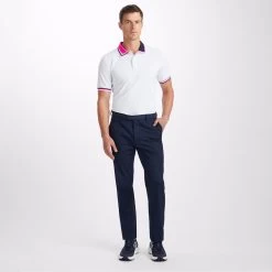 G/FORE Golf Shirt - Two Tone Tech Pique - Snow AW23 -Fashion Golf g4mf23k303 sno 203