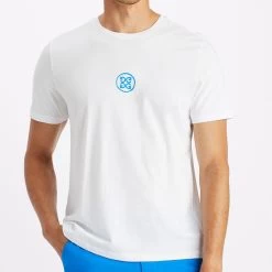 G/FORE Golf T-Shirt - Après Golf Cotton Tee - Snow AW23 -Fashion Golf g4mf23k463c sno 212