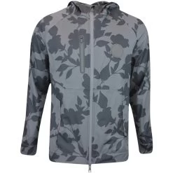 G/FORE Golf Jacket - Repeller Soft Shell Hoodie - Charcoal Floral AW23