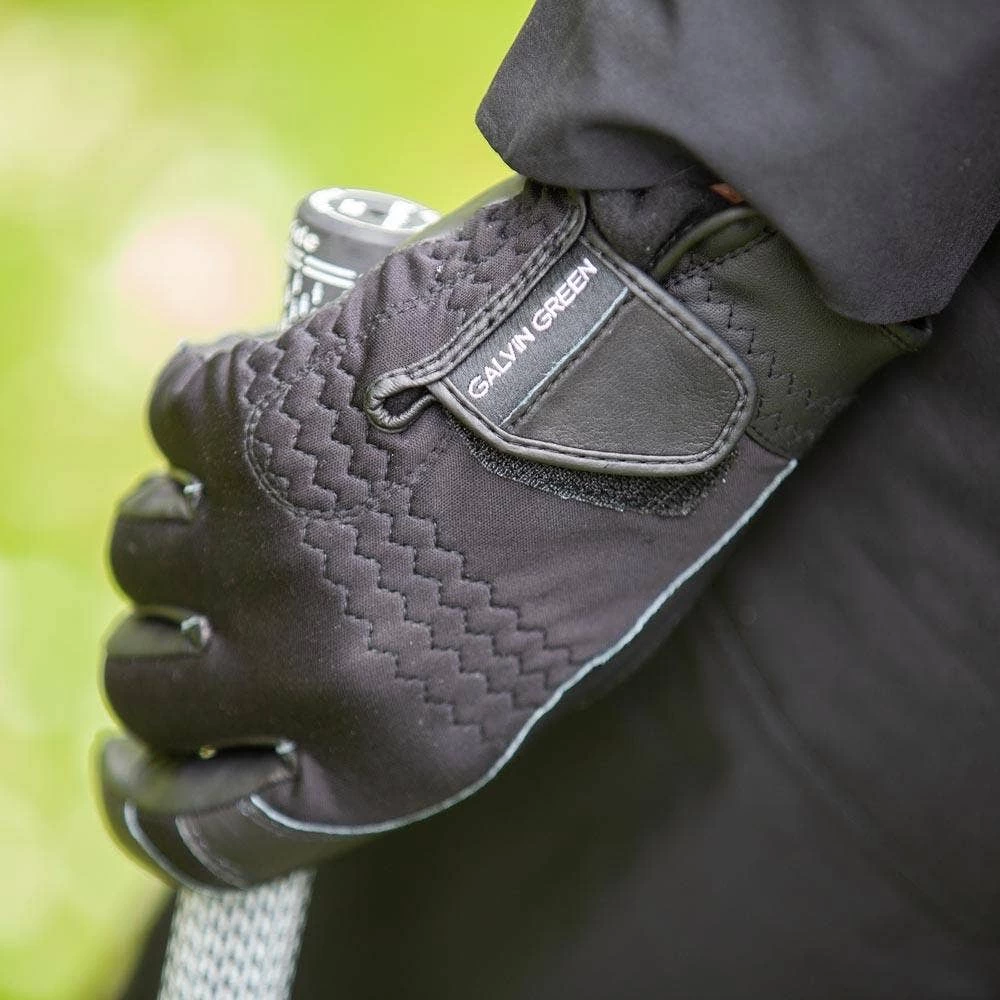 Galvin Green Golf Gloves - Lewis Leather Fleece - Black AW23 4 Galvin Green Golf Gloves - Lewis Leather Fleece - Black AW23 - Image 2