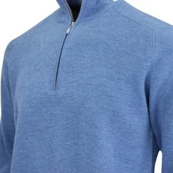Galvin Green Golf Jumper - Chester Merino - Blue Mel. AW23 -Fashion Golf galvin green golf jumper chester merino blue mel aw23 c01000159587 26