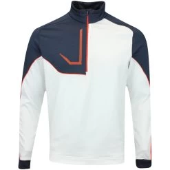 Galvin Green Golf Pullover - Daxton Insula - White - Navy AW23