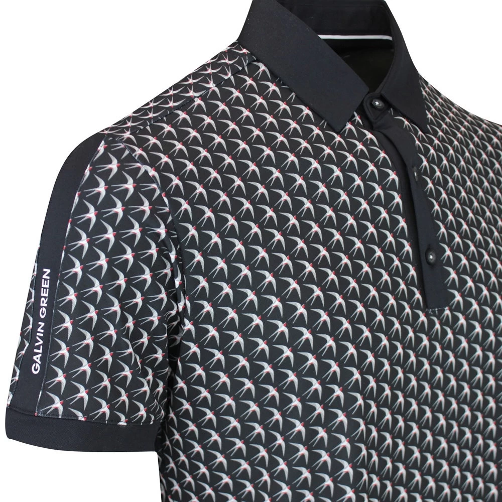 Galvin Green Golf Shirt - Malcolm Ventil8 - Black AW23 6 Galvin Green Golf Shirt - Malcolm Ventil8 - Black AW23 - Image 4