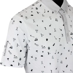 Galvin Green Golf Shirt - Miro - White SS23 -Fashion Golf galvin green golf shirt miro white ss23 g1369 07 c