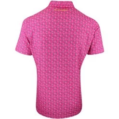 Galvin Green Golf Shirt - Moore Print Polo - Sugar Coral LE 2023 -Fashion Golf galvin green golf shirt moore print polo sugar coral le 2023 g1365 98 5