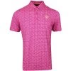 Galvin Green Golf Shirt - Moore Print Polo - Sugar Coral LE 2023 -Fashion Golf galvin green golf shirt moore print polo sugar coral le 2023 g1365 98 8