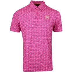Galvin Green Golf Shirt - Moore Print Polo - Sugar Coral LE 2023