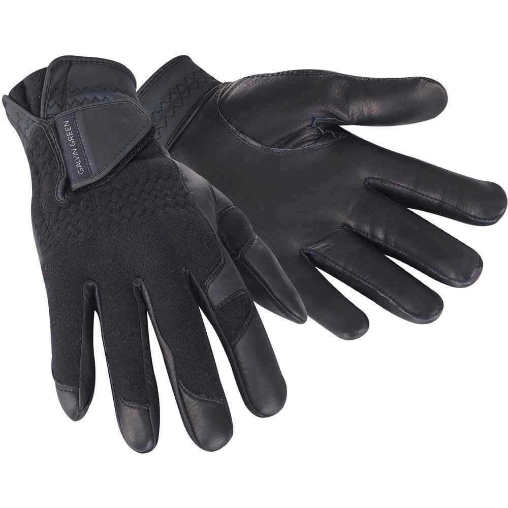 Galvin Green Golf Gloves - Lewis Leather Fleece - Black AW23 3 Galvin Green Golf Gloves - Lewis Leather Fleece - Black AW23