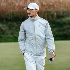 Galvin Green Waterproof Golf Jacket - Amen FZ - Cool Grey LE 2023 -Fashion Golf galvin green waterproof golf jacket amen fz cool grey le 2023 s7915 07 13