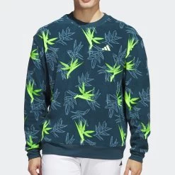 Adidas Golf Pullover - Oasis Crew - Arctic Night AW23 -Fashion Golf ib1982 adidas golf pullover oasis crew arctic night aw23 crop 3