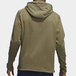 Adidas Golf Pullover - Texture Anorak - Olive Strata AW23 -Fashion Golf ib1989 adidas golf pullover texture anorak olive strata aw23 crop 5