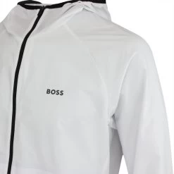 BOSS Golf Jacket - J_Cush Pro Hoodie - Training White FA23 -Fashion Golf img 9351