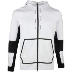J.Lindeberg Golf Hoodie - Jeremy Scuba FZ - White SS23