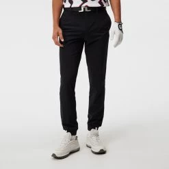 J.Lindeberg Golf Trousers - Cuff Jogger Pant - Black AW23 -Fashion Golf j lindeberg golf joggers performance cuffed pant black ss23 gmpa08622 9999 36