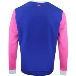 J.Lindeberg Golf Jumper - Jones Crew Neck - Azalea Pink HS23 -Fashion Golf j lindeberg golf jumper jones crew neck azalea pink hs23 gmjs08400 s098 48