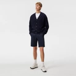 J.Lindeberg Golf Jumper - Lucas Knitted Cardigan - JL Navy AW23 -Fashion Golf j lindeberg golf jumper lucas knitted cardigan jl navy aw23 gmkw09396 6855 18