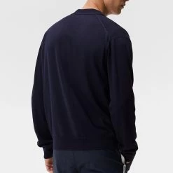 J.Lindeberg Golf Jumper - Lucas Knitted Cardigan - JL Navy AW23 -Fashion Golf j lindeberg golf jumper lucas knitted cardigan jl navy aw23 gmkw09396 6855 19