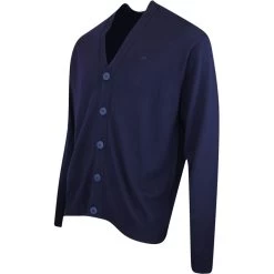 J.Lindeberg Golf Jumper - Lucas Knitted Cardigan - JL Navy AW23 -Fashion Golf j lindeberg golf jumper lucas knitted cardigan jl navy aw23 gmkw09396 6855 48