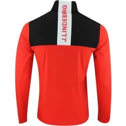 J.Lindeberg Golf Mid Layer - Banks FZ - Fiery Red AW23 -Fashion Golf j lindeberg golf mid layer banks fz fiery red aw23 amjs09082 g135 38