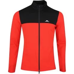 J.Lindeberg Golf Mid Layer - Banks FZ - Fiery Red AW23