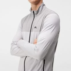 J.Lindeberg Golf Mid Layer - Banks FZ - Light Grey Mel. AW23 -Fashion Golf j lindeberg golf mid layer banks fz light grey mel aw23 amjs09082 u199 47