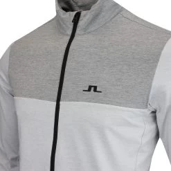 J.Lindeberg Golf Mid Layer - Banks FZ - Light Grey Mel. AW23 -Fashion Golf j lindeberg golf mid layer banks fz light grey mel aw23 amjs09082 u199 47 1