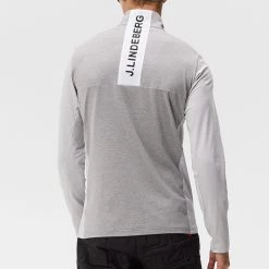 J.Lindeberg Golf Mid Layer - Banks FZ - Light Grey Mel. AW23 -Fashion Golf j lindeberg golf mid layer banks fz light grey mel aw23 amjs09082 u199 48