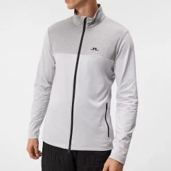 J.Lindeberg Golf Mid Layer - Banks FZ - Light Grey Mel. AW23 -Fashion Golf j lindeberg golf mid layer banks fz light grey mel aw23 amjs09082 u199 49