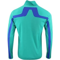 J.Lindeberg Golf Mid Layer - Jarvis FZ - Proud Peacock AW23 -Fashion Golf j lindeberg golf mid layer jarvis fz proud peacock aw23 amjs09084 m501 58
