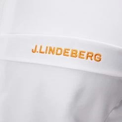 J.Lindeberg Golf Mid Layer - Jarvis FZ - White AW23 -Fashion Golf j lindeberg golf mid layer jarvis fz white aw23 amjs09084 0000 41