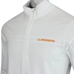 J.Lindeberg Golf Mid Layer - Jarvis FZ - White AW23 -Fashion Golf j lindeberg golf mid layer jarvis fz white aw23 amjs09084 0000 71