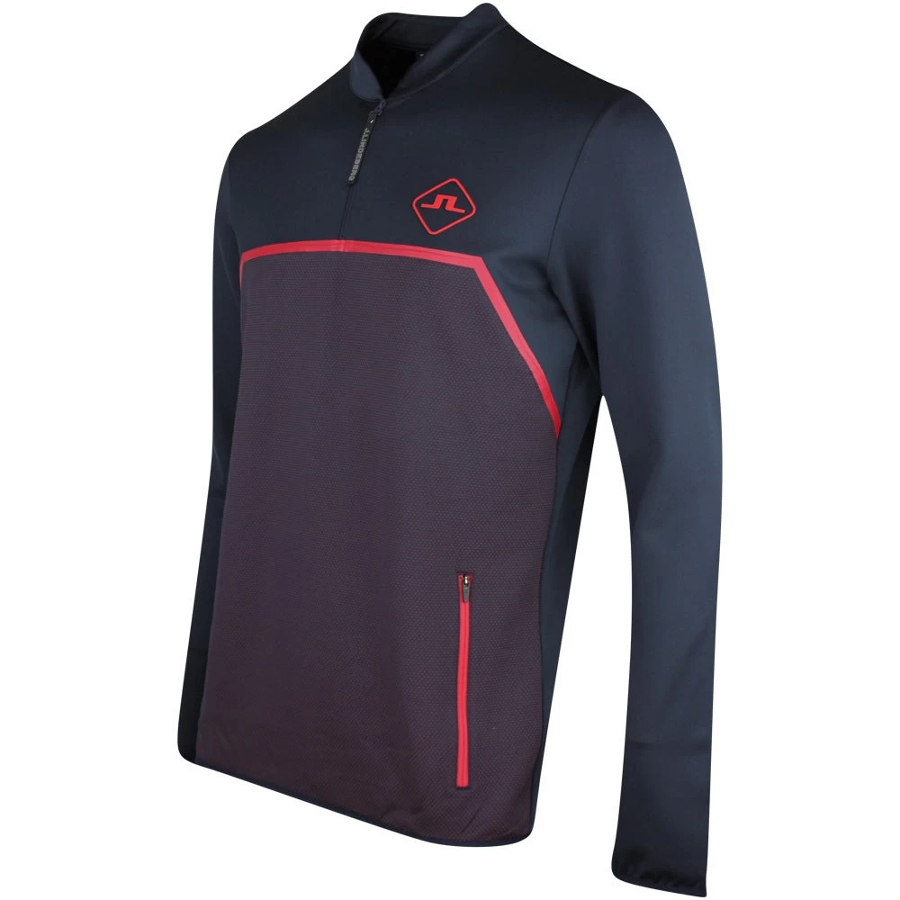 J.Lindeberg Golf Pullover - Castello QZ Mid - JL Navy SS23 4 J.Lindeberg Golf Pullover - Castello QZ Mid - JL Navy SS23 - Image 2