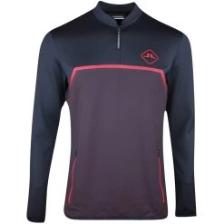 J.Lindeberg Golf Pullover - Castello QZ Mid - JL Navy SS23