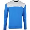 J.Lindeberg Golf Pullover - Jeff Crew Neck - Brilliant Blue SS23 -Fashion Golf j lindeberg golf pullover jeff crew neck brilliant blue ss23 amjs07967 o175 97