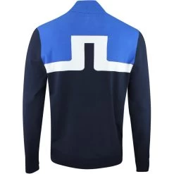 J.Lindeberg Golf Pullover - Jeff Knitted QZ - JL Navy SS23 -Fashion Golf j lindeberg golf pullover jeff knitted sweater jl navy ss23 amkw08141 6855 r
