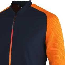 J.Lindeberg Golf Mid Layer - Rolf Hybrid Knit FZ - JL Navy SS23 -Fashion Golf j lindeberg golf pullover rolf hybrid knit jl navy ss23 amkw07594 6855 o