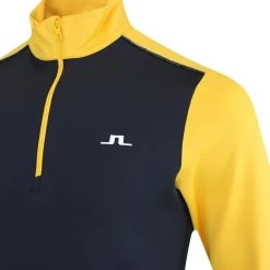 J.Lindeberg Golf Pullover - Terry HZ Mid - Citrus SS23 -Fashion Golf j lindeberg golf pullover terry hz mid citrus ss23 amjs07868 i040 79