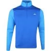 J.Lindeberg Golf Pullover - Terry HZ Mid - Brilliant Blue SS23 -Fashion Golf j lindeberg golf pullover terry mid layer brilliant blue ss23 amjs07868 o175 m