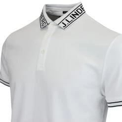 J.Lindeberg Golf Shirt - Austin Regular Fit - White AW23 -Fashion Golf j lindeberg golf shirt austin regular fit white aw23 gmjt08847 0000 89