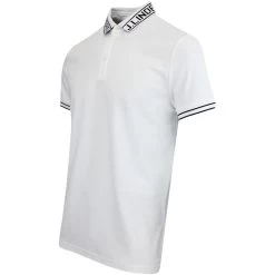 J.Lindeberg Golf Shirt - Austin Regular Fit - White AW23 -Fashion Golf j lindeberg golf shirt austin regular fit white aw23 gmjt08847 0000 90