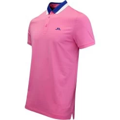 J.Lindeberg Golf Shirt - Benji Regular Fit - Azalea Pink HS23 -Fashion Golf j lindeberg golf shirt benji regular fit azalea pink hs23 gmjt08409 s098 118