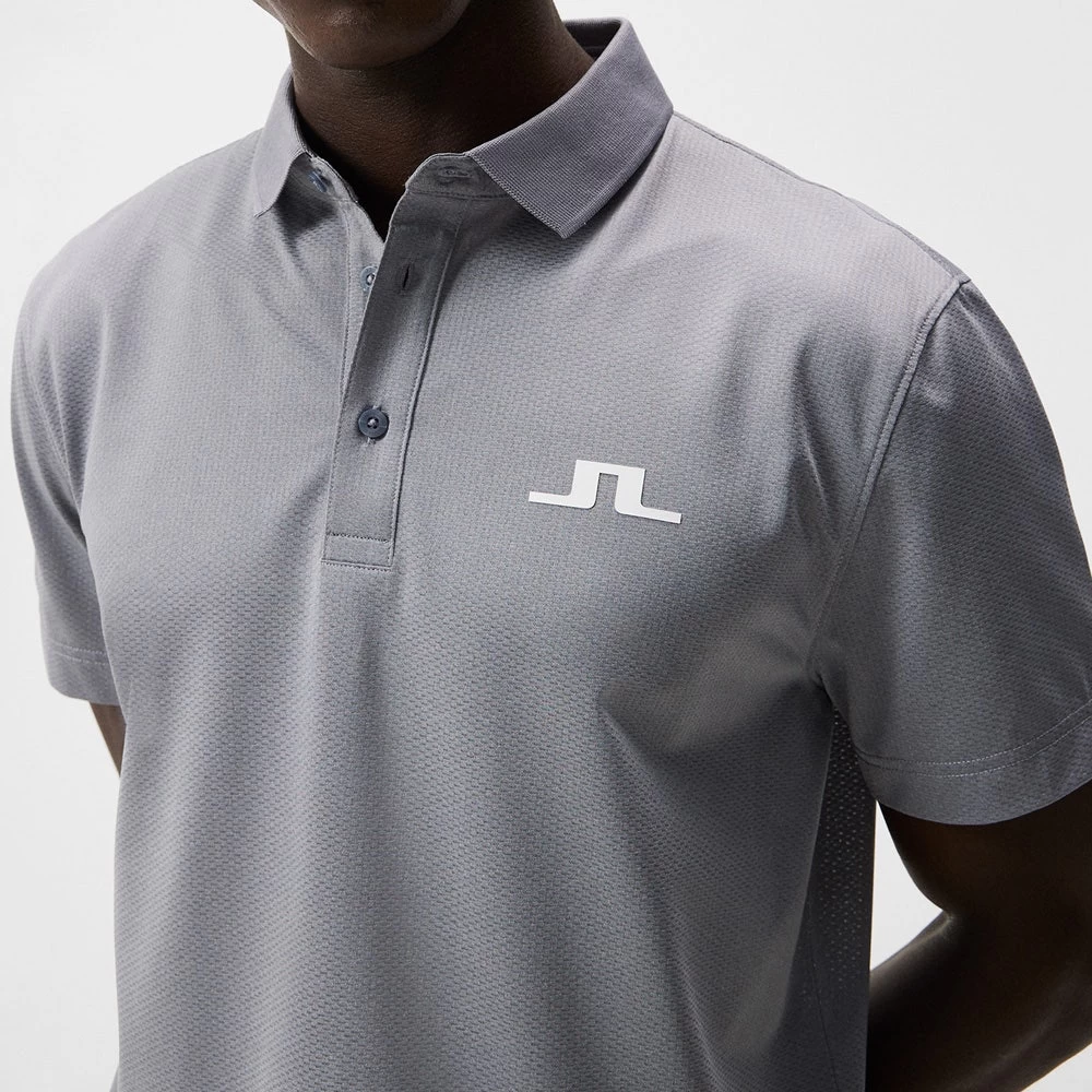 J.Lindeberg Golf Shirt - Bridge Regular Fit - Grey Mel. AW23 9 J.Lindeberg Golf Shirt - Bridge Regular Fit - Grey Mel. AW23 - Image 7