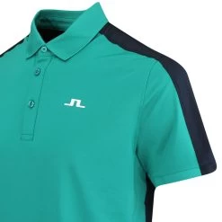 J.Lindeberg Golf Shirt - Hans Regular Fit - Proud Peacock AW23 -Fashion Golf j lindeberg golf shirt hans regular fit proud peacock aw23 gmjt08586 m501 53