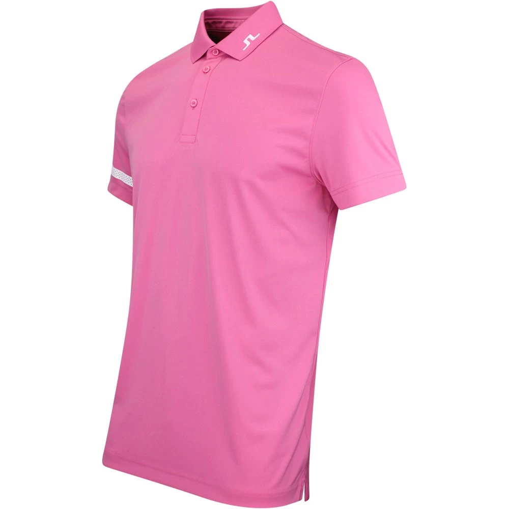 J.Lindeberg Golf Shirt - Heath Regular Fit - Azalea Pink HS23 4 J.Lindeberg Golf Shirt - Heath Regular Fit - Azalea Pink HS23 - Image 2
