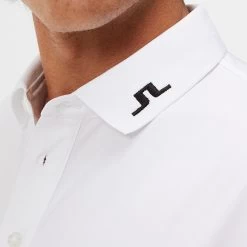 J.Lindeberg Golf Shirt - Heath Regular Fit - White AW23 -Fashion Golf j lindeberg golf shirt heath regular fit white aw23 gmjt08559 0000 26