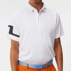 J.Lindeberg Golf Shirt - Heath Regular Fit - White AW23 -Fashion Golf j lindeberg golf shirt heath regular fit white aw23 gmjt08559 0000 29