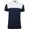 J.Lindeberg Golf Shirt - Jeff Reg Fit - White AW23 -Fashion Golf j lindeberg golf shirt jeff reg fit white aw23 gmjt08561 0000 107
