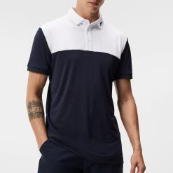 J.Lindeberg Golf Shirt - Jeff Reg Fit - White AW23 -Fashion Golf j lindeberg golf shirt jeff reg fit white aw23 gmjt08561 0000 4