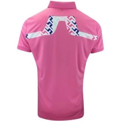 J.Lindeberg Golf Shirt - KV Regular Fit - Azalea Pink HS23 -Fashion Golf j lindeberg golf shirt kv print high summer 2023 0008 img 9360