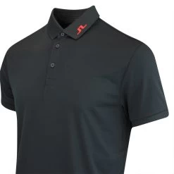 J.Lindeberg Golf Shirt - KV Print Regular Fit - Black AW23 -Fashion Golf j lindeberg golf shirt kv print regular fit black aw23 gmjt08571 9999 107 1